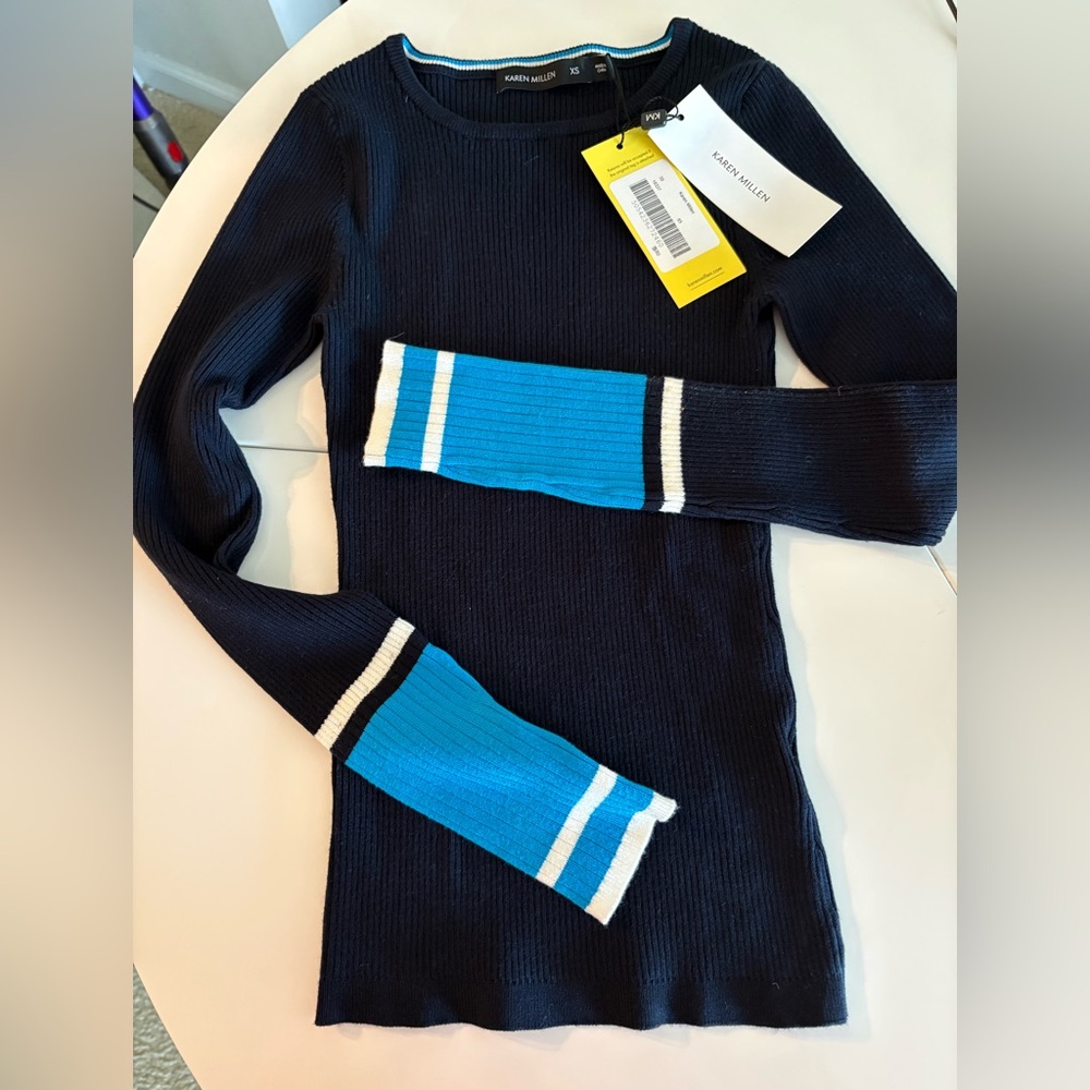 Karen Millen long sleeve color blocked sweater - XS NWT